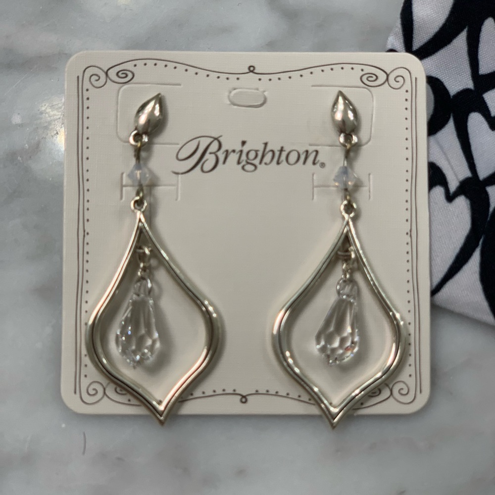 Brighton silver drop earrings